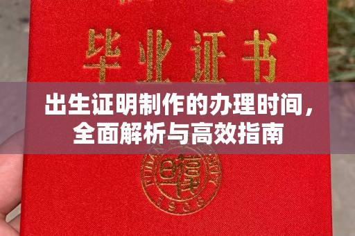 将乐出生证明制作的办理时间，全面解析与高效指南