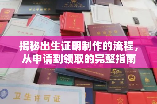 将乐揭秘出生证明制作的流程，从申请到领取的完整指南