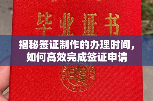 将乐揭秘签证制作的办理时间，如何高效完成签证申请